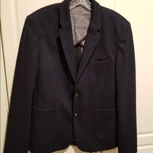 Ted baker london 5 blazer 2 buttons navy cotton